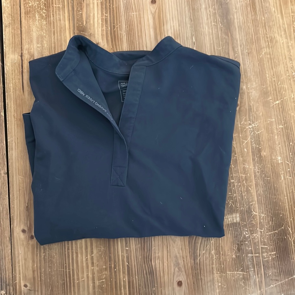 Figs Night Sky Grey Rafaela Oversized Scrub Top